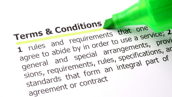 Onerous terms: Are my terms and conditions binding?