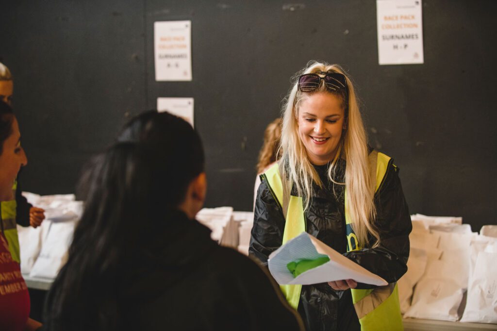 Michelmores employee working at the Charity run