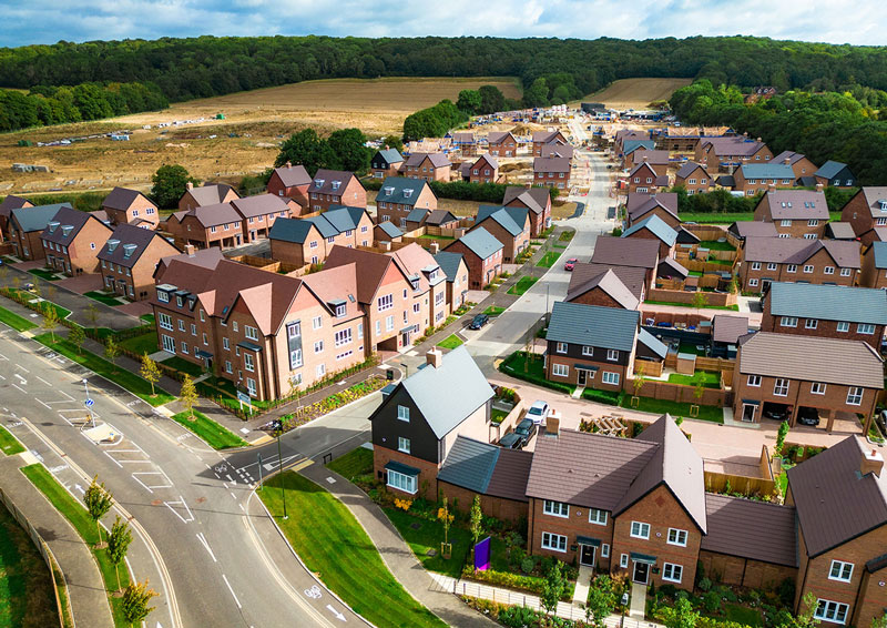 Street of new builds