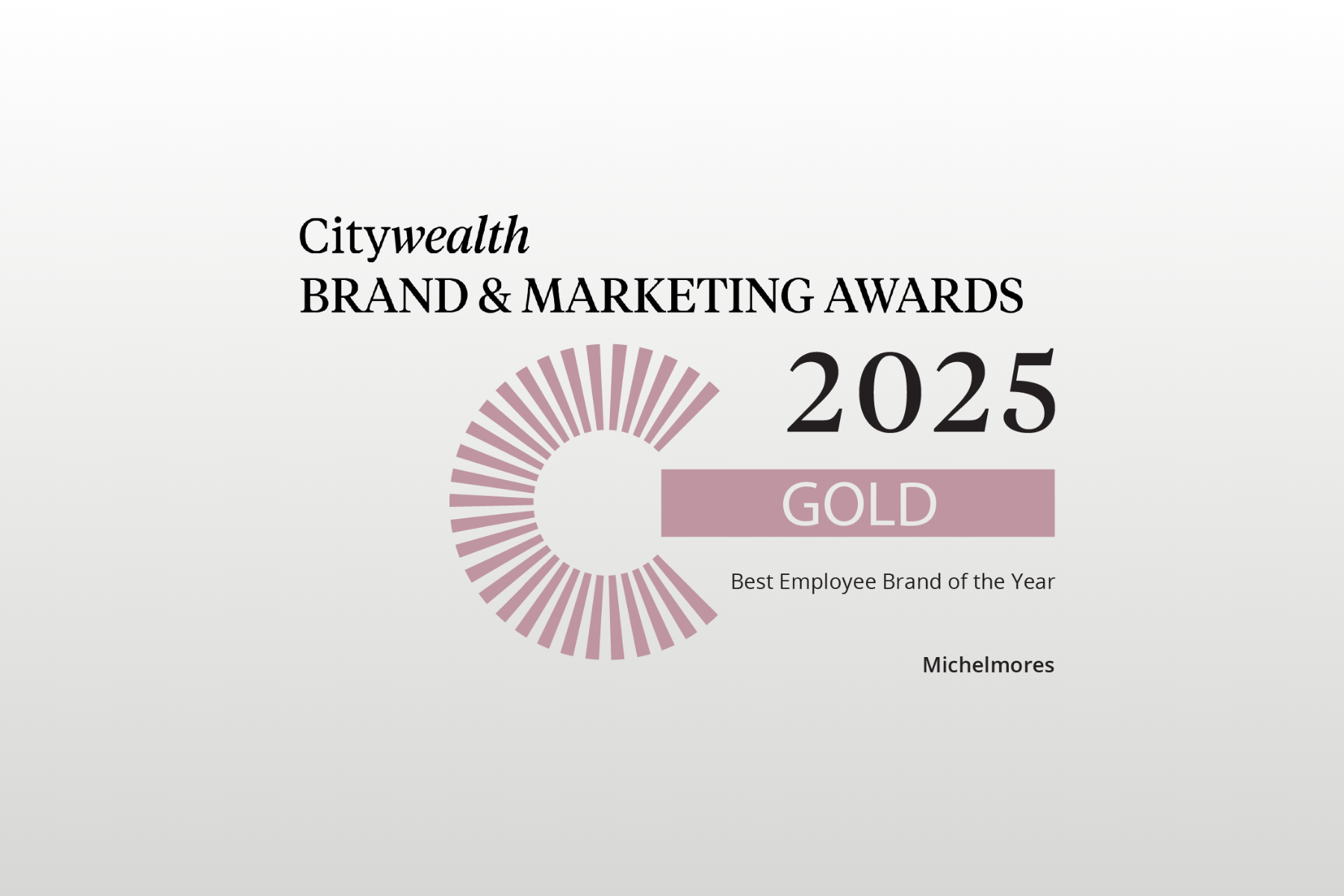 Michelmores wins Gold at 2025 Citywealth Brand Management Awards