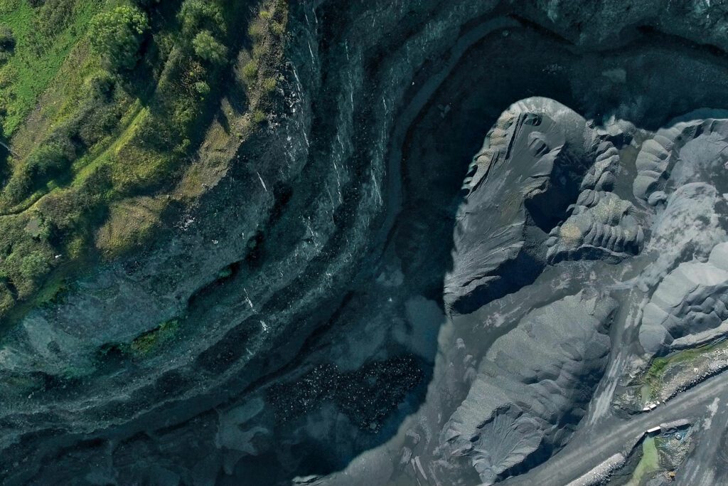 Aerial view of quarry