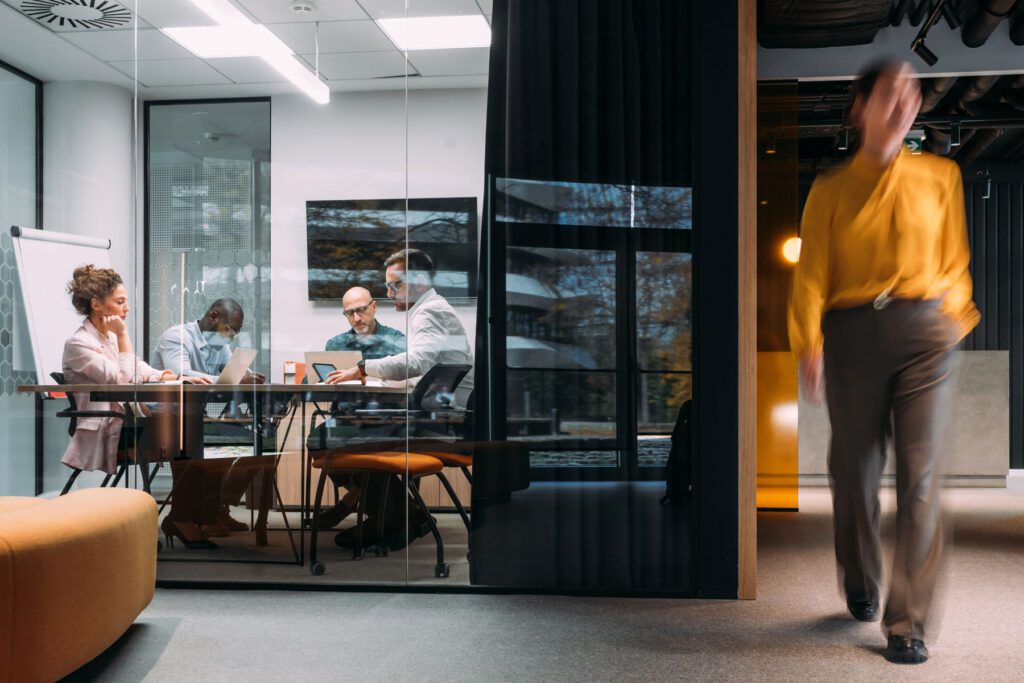 Shot of business people having a meeting in board room.