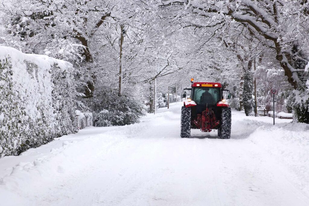 Tractor in winter