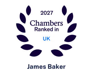 Chambers 2027 UK ranking badge for James Baker.
