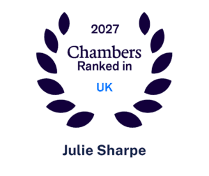 A Chambers 2027 UK ranked laurel badge for Julie Sharpe.