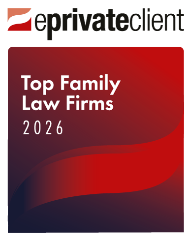 Eprivateclient logo above a graphic for the Top Family Law Firms 2026 awards.