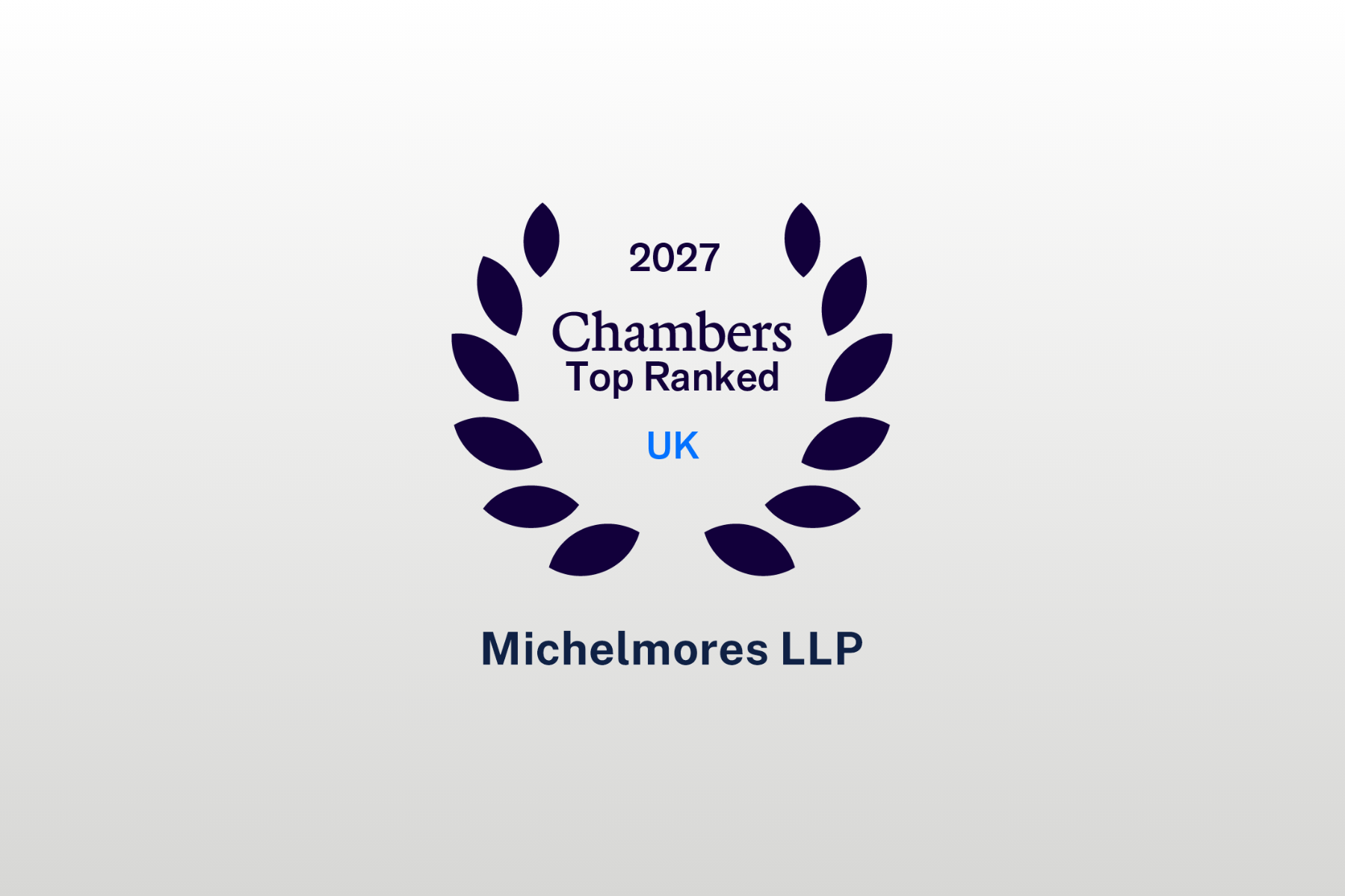 Chambers Top Ranked 2027 UK award logo for Michelmores LLP.